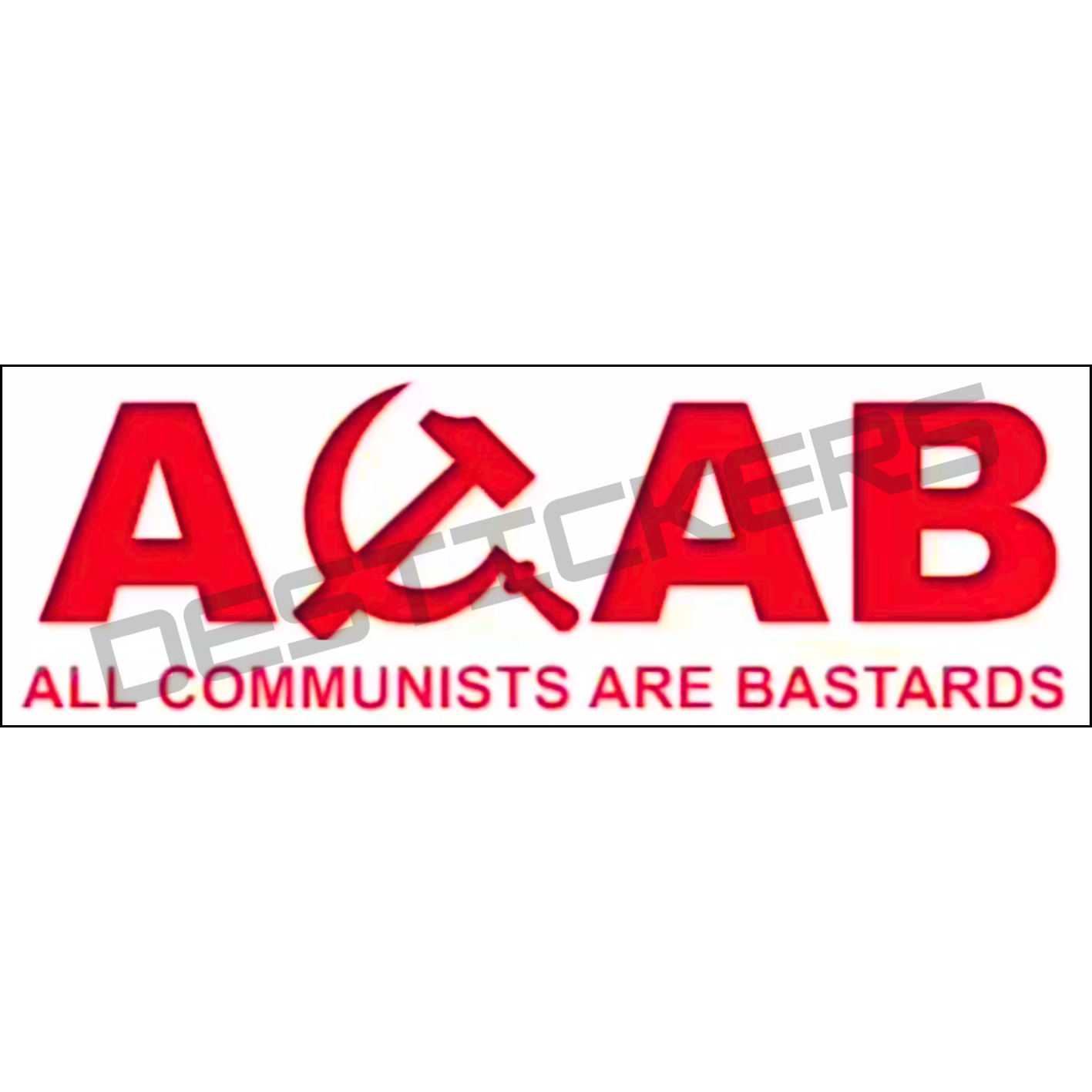 50 ACAB All Communists Are Bastards Stickers 12 x 4 cm