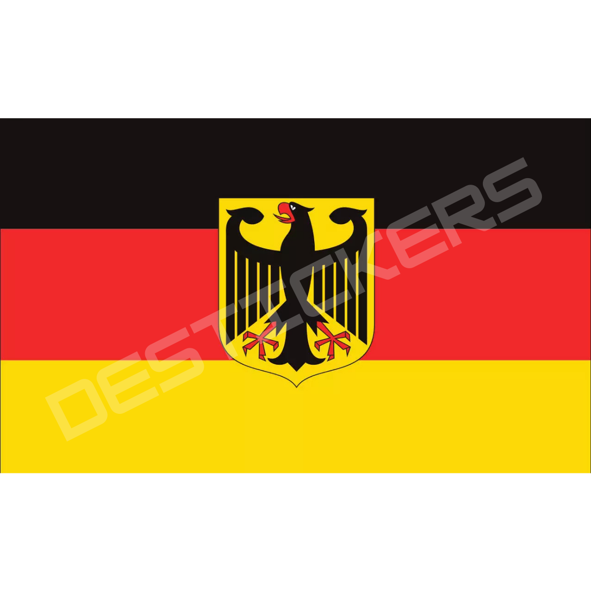 50 German Federal Coat Of Arms Flag Eagle Sticker 10 x 6 cm
