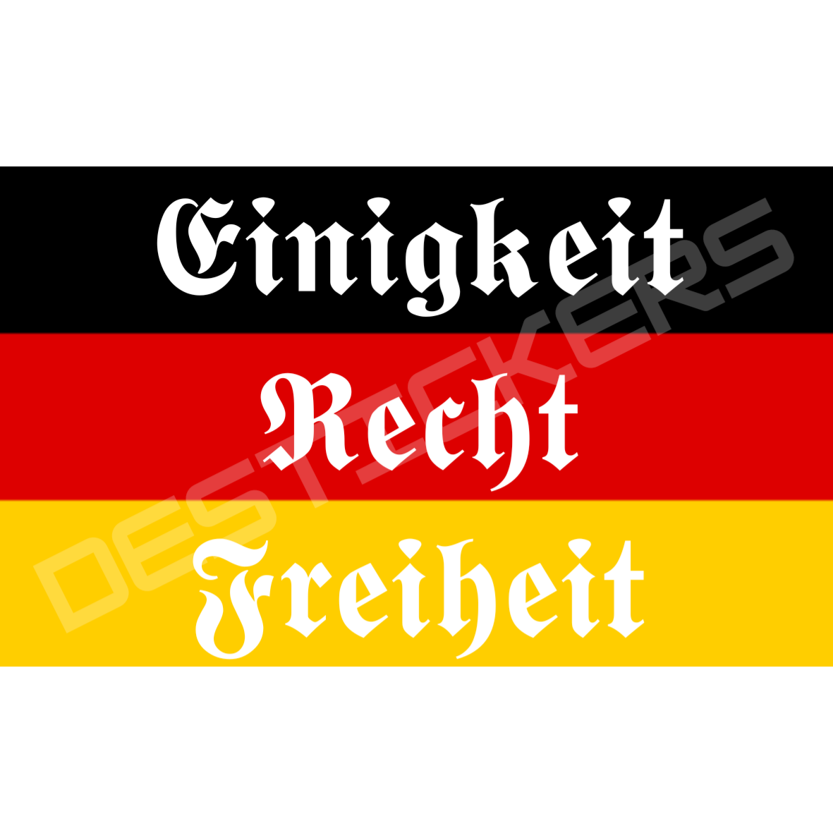 50 Einigkeit, Recht, And Freiheit German Flag Stickers 10 x 6 cm