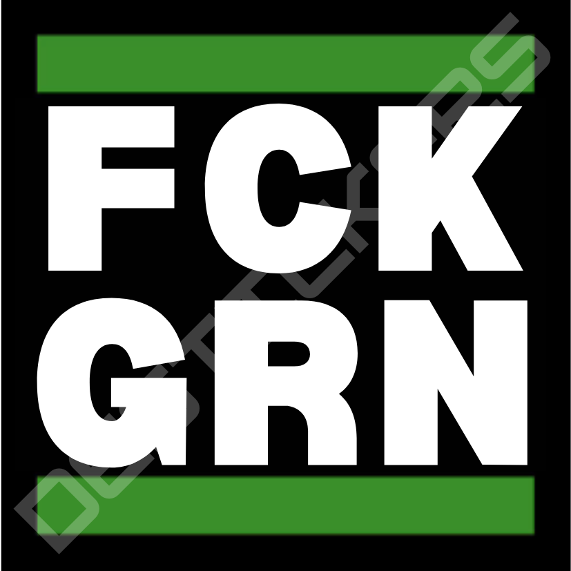 50 FCKGRN Stickers 7 x 7 cm