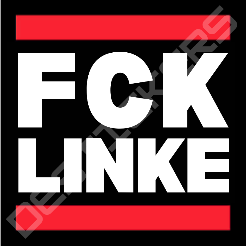 50 FCKLINKE Stickers 7 x 7 cm