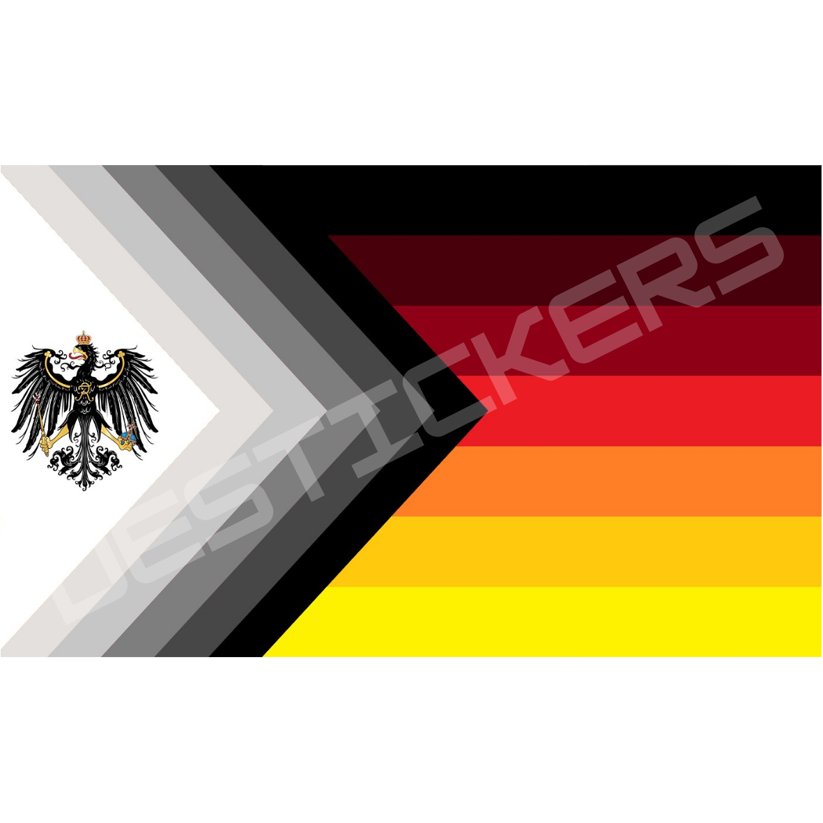 50 Deutschland Stolz Flagge Aufkleber 10 x 6 cm