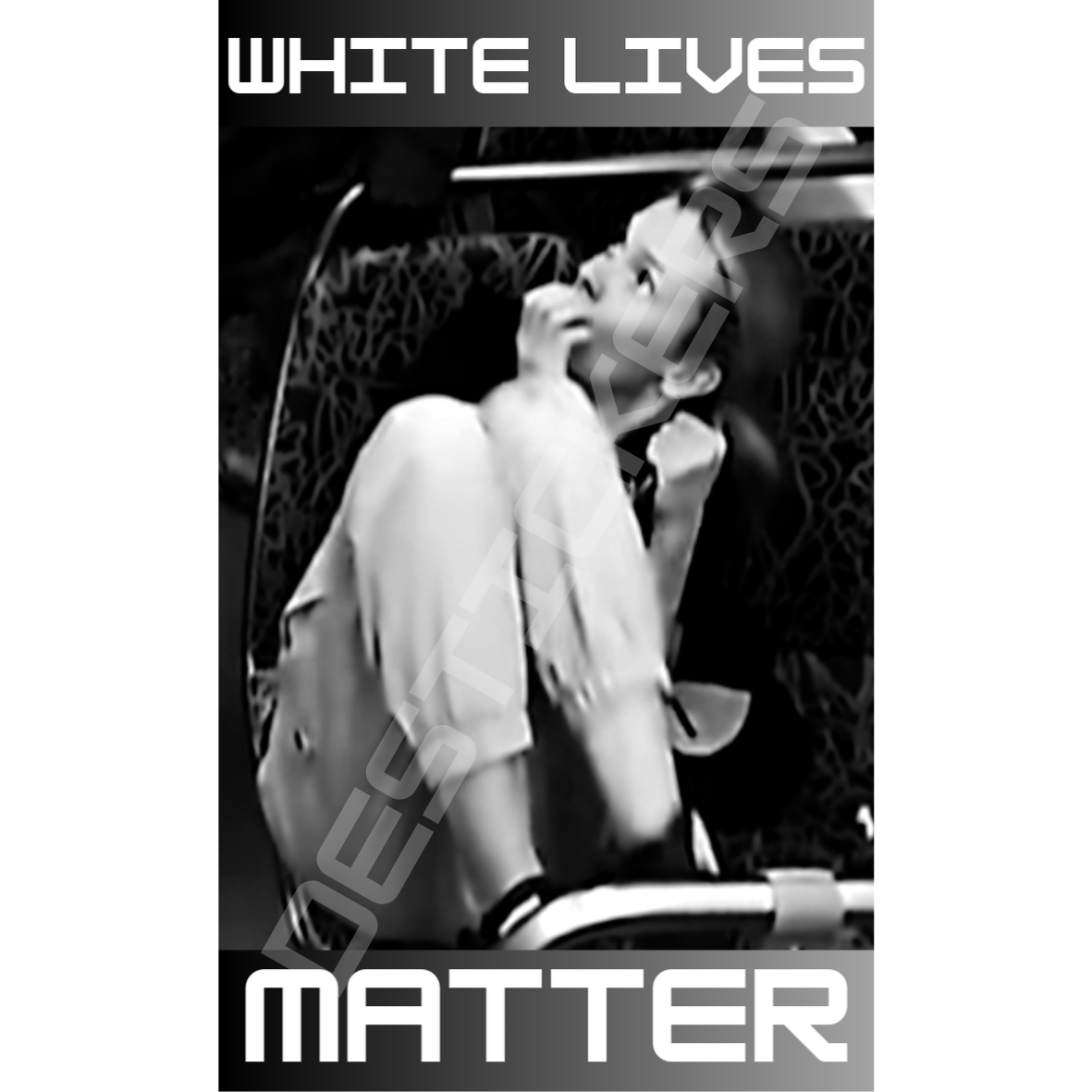 50 White Lives Matter Stickers 6 x 10 cm